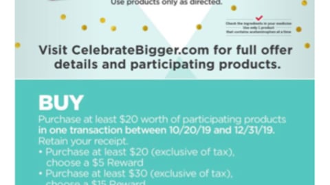 Walgreens J&J 'Celebrate Bigger' Coupon Book Feature